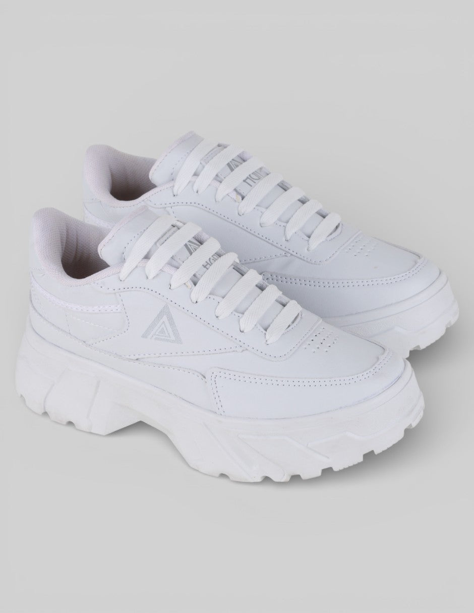 Tenis tipo deportivo Exterior Sintético Color Blanco Para Mujer De HGN