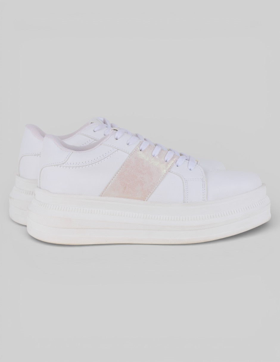Tenis con cordones   en Sintético – Blanco talla 24