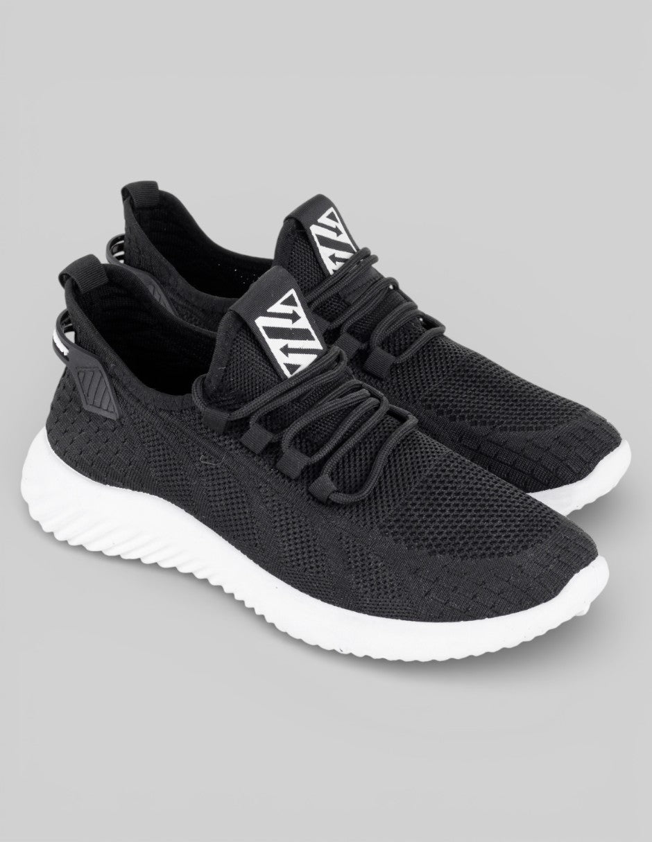 Tenis tipo deportivo Exterior Textil Color Negro Para Hombre De Sport