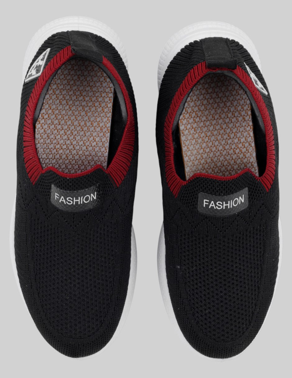 Tenis sin cordones   en Textil – Negro talla 23