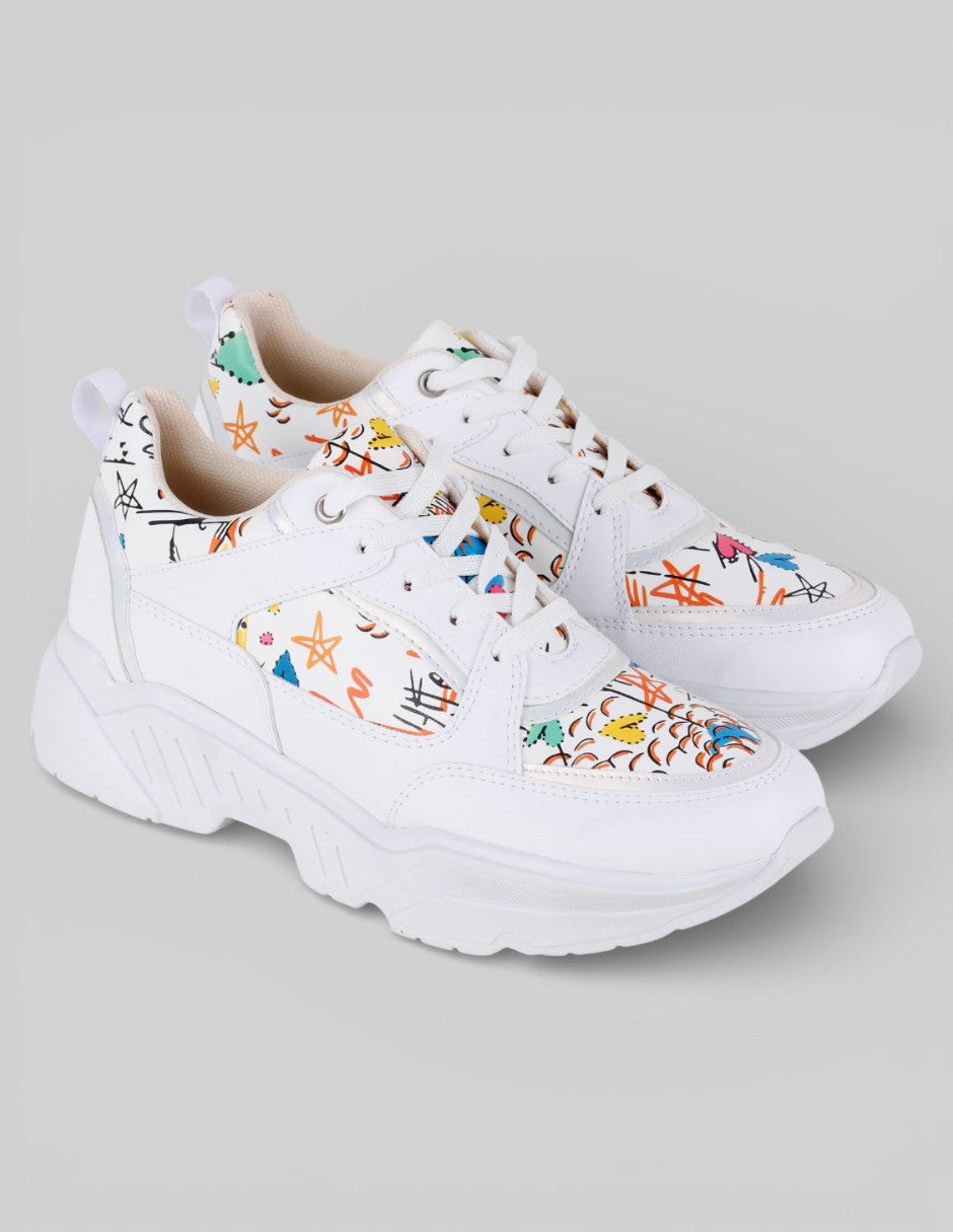 Tenis tipo deportivo Exterior Sintético Color Blanco Para Hombre De 50 FIFty