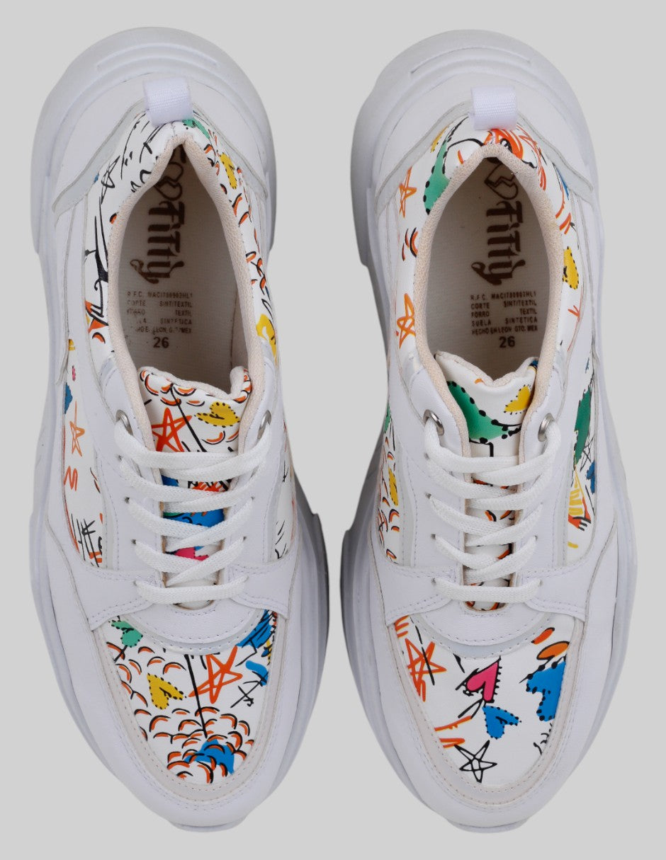 Tenis tipo deportivo   en Sintético – Blanco talla 26