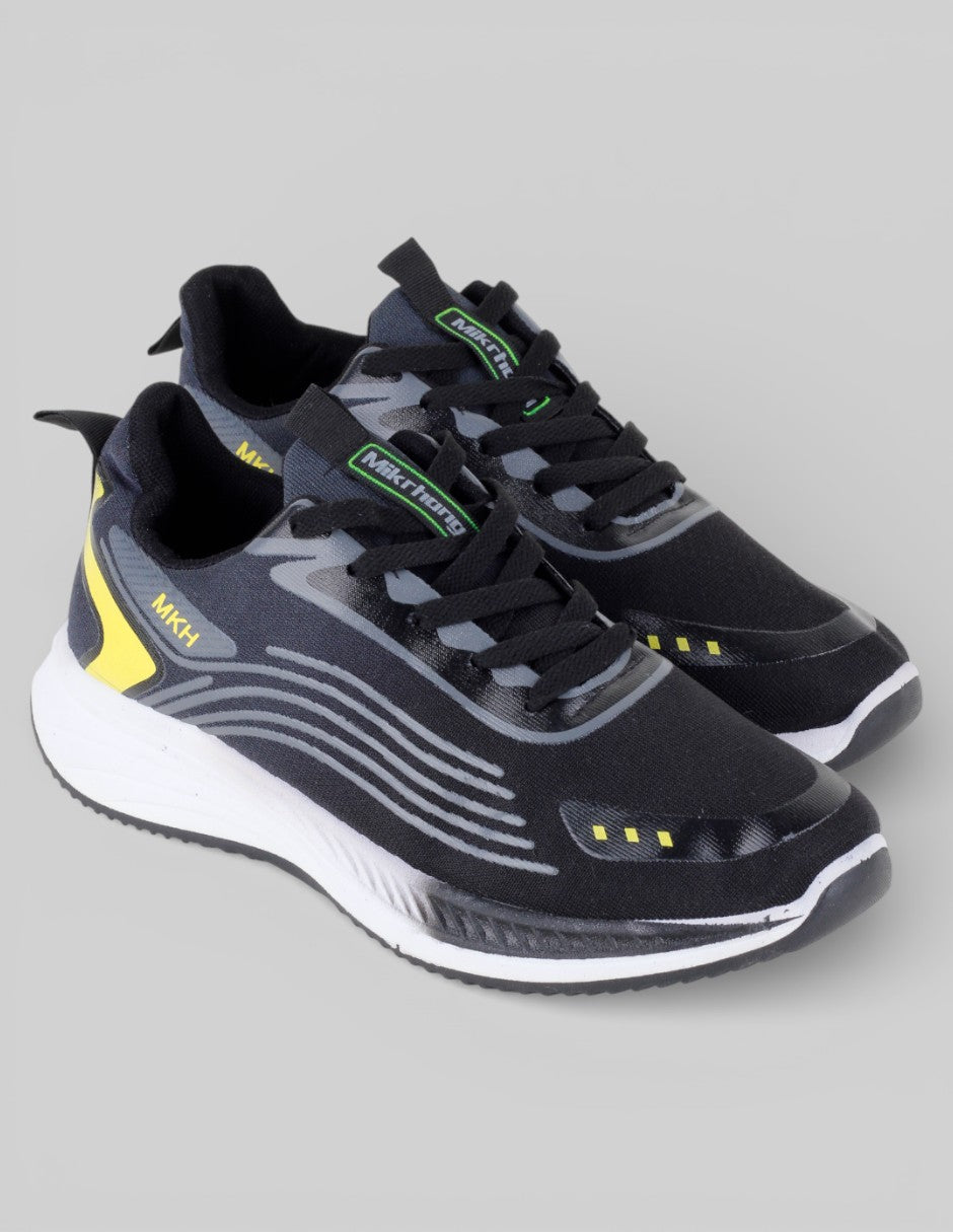 Tenis tipo deportivo Exterior Sintético Color Negro Para Hombre De Mikrharig