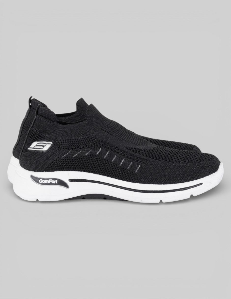 Tenis sin cordones   en Textil – Negro talla 24