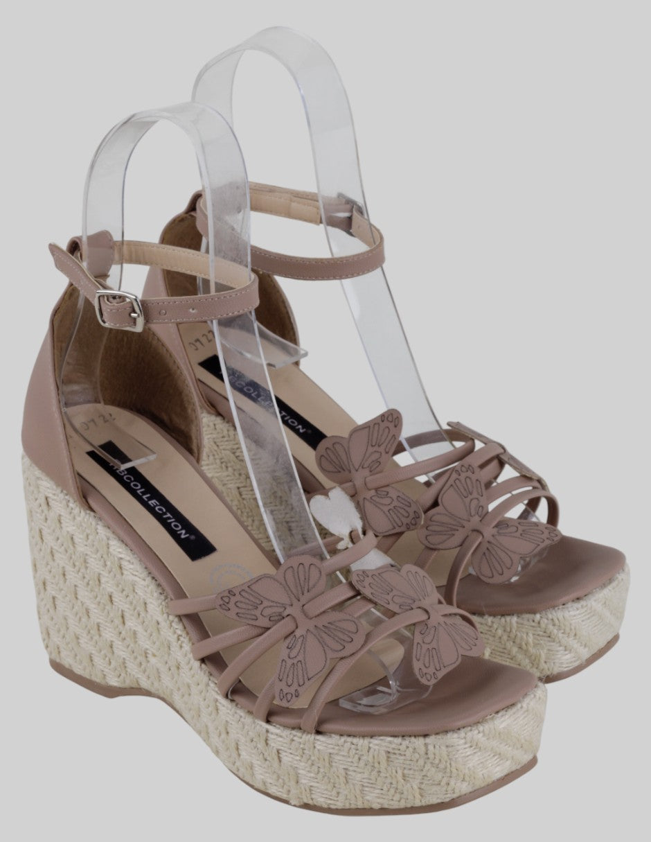 Sandalias con plataforma Exterior Piel vegana Color Beige Para Mujer De rbcollection