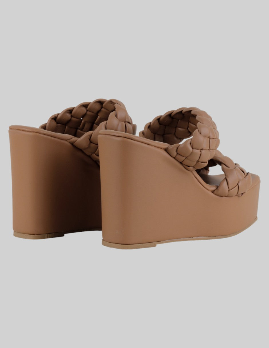Sandalias con plataforma  en Sintético – Café talla 24