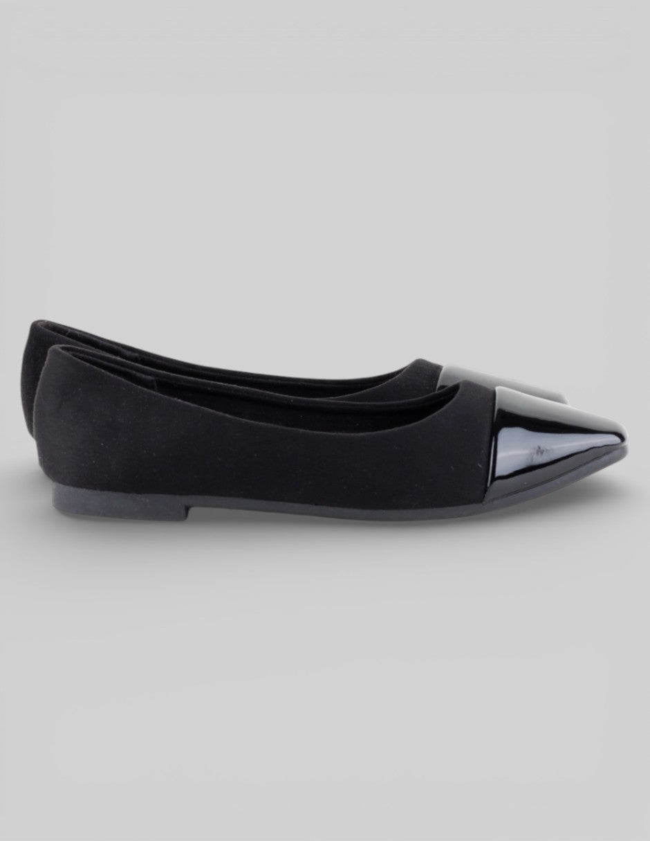 Flats clásicas  en Textil – Negro talla 23.5
