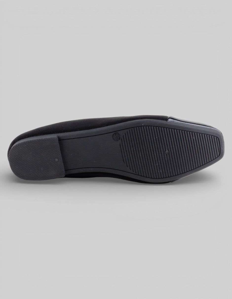 Flats clásicas  en Textil – Negro talla 23.5