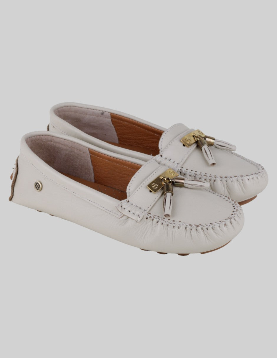 Mocasines Exterior Piel Color Beige Para Mujer De BlueRed