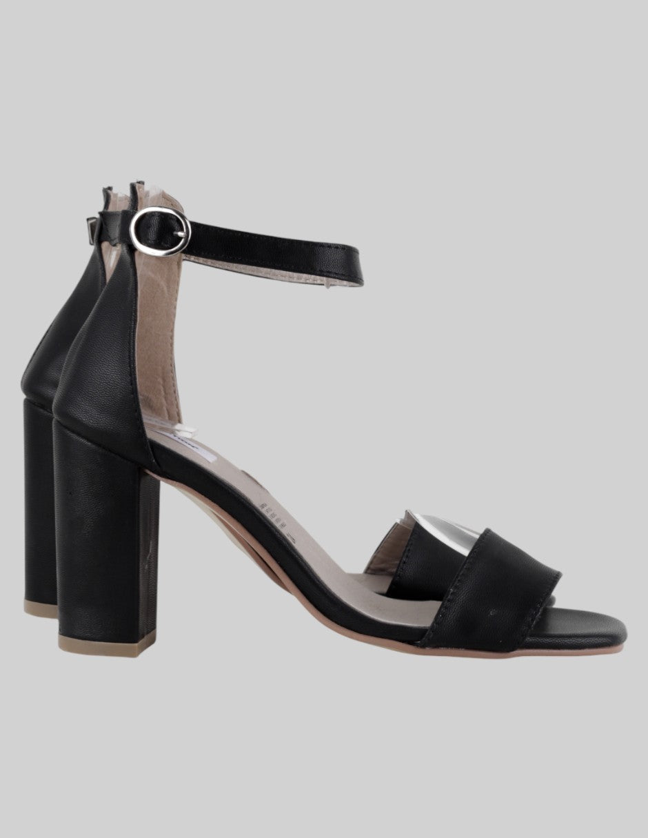 Sandalia con tacón  en Sintético – Negro talla 24