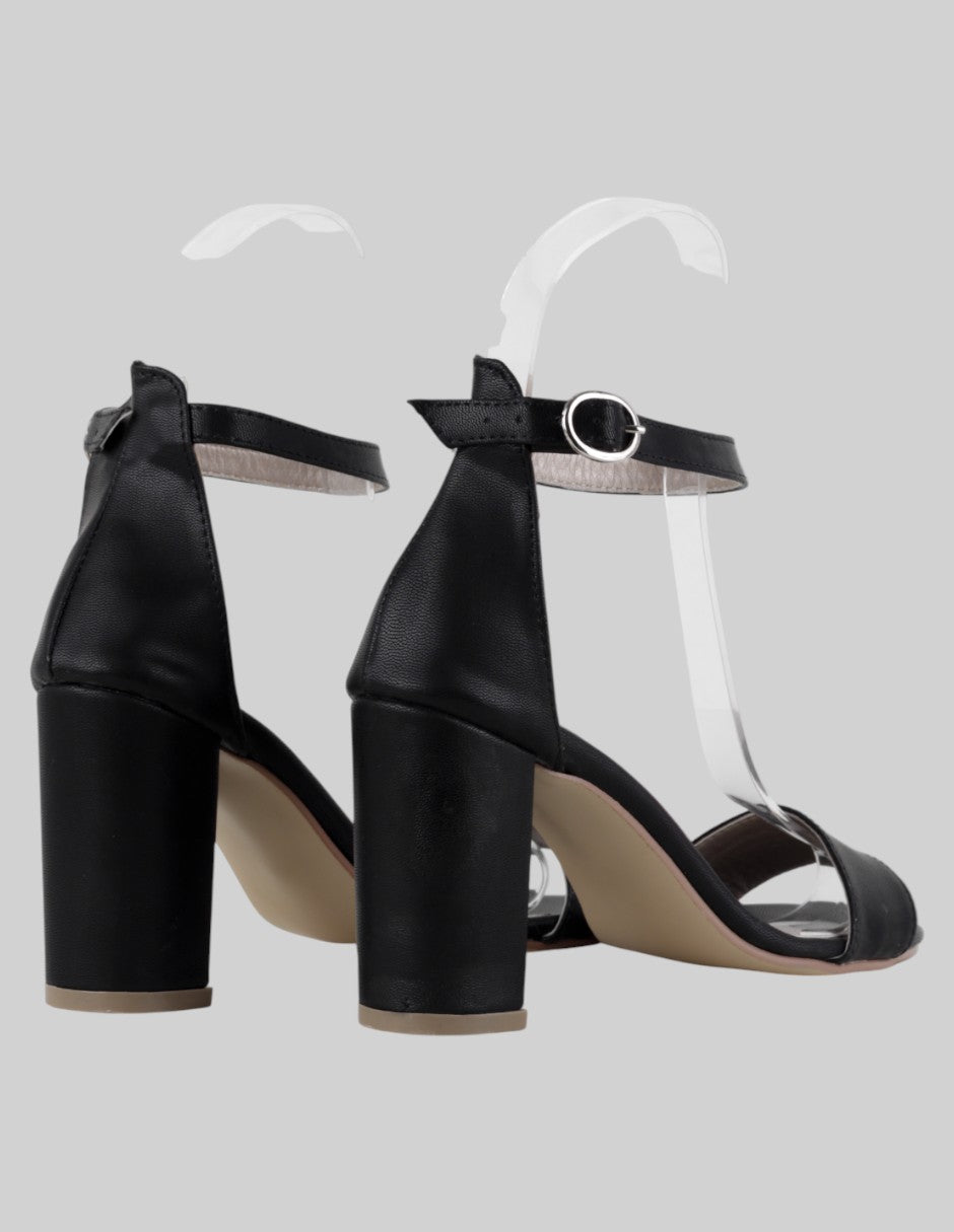 Sandalia con tacón  en Sintético – Negro talla 24