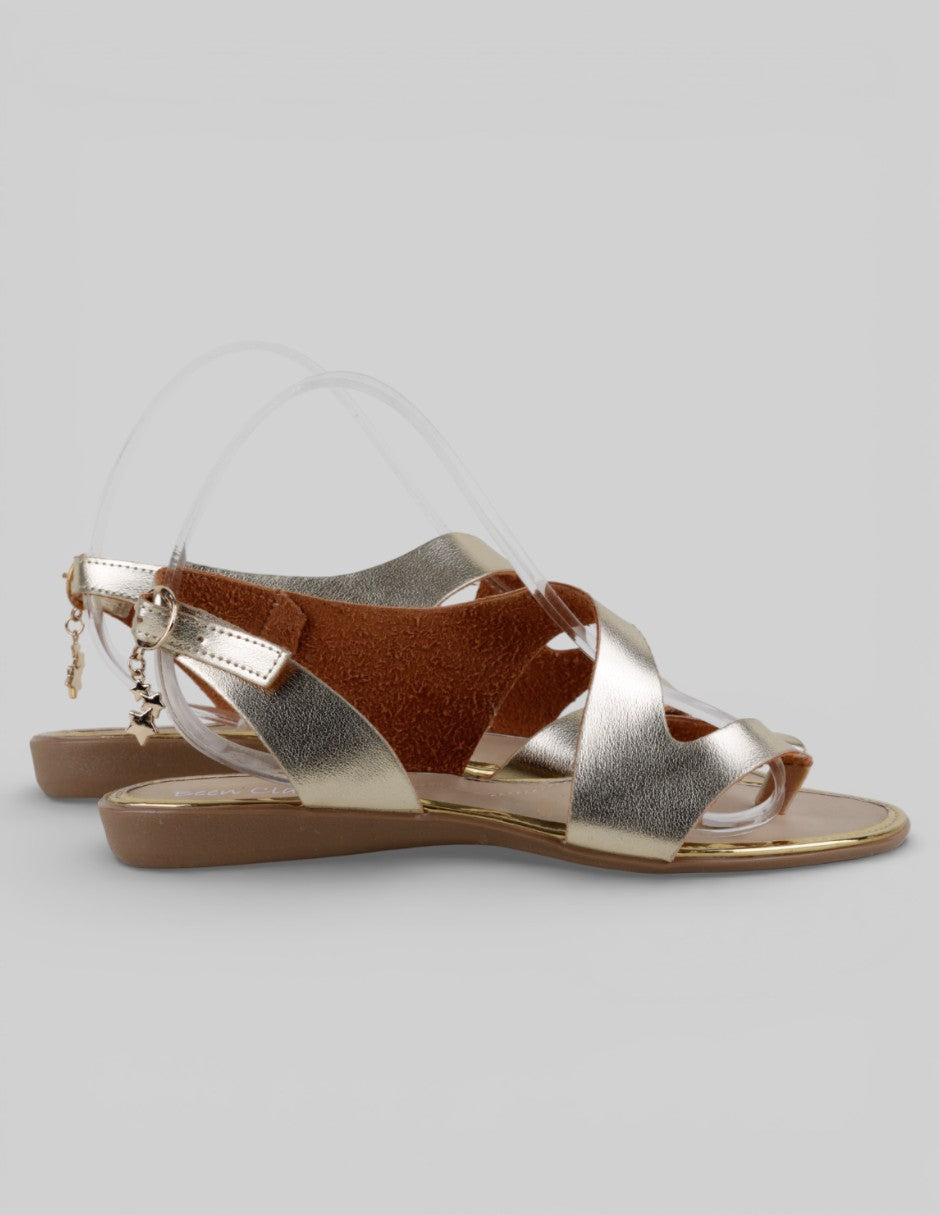 Sandalias de piso  en Sintético – Dorado talla 25