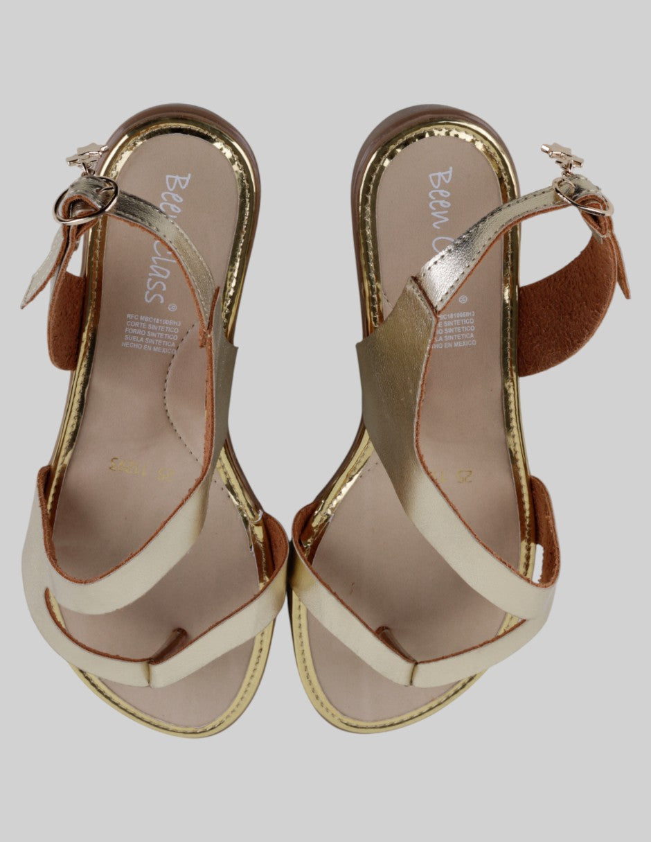 Sandalias de piso  en Sintético – Dorado talla 25