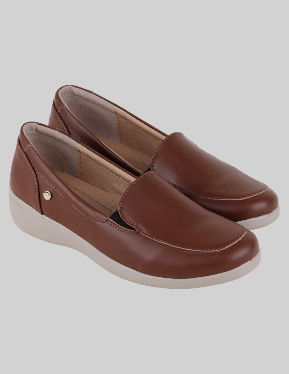 Zapatos de confort Exterior Piel vegana Color Café Para Mujer De Etnia