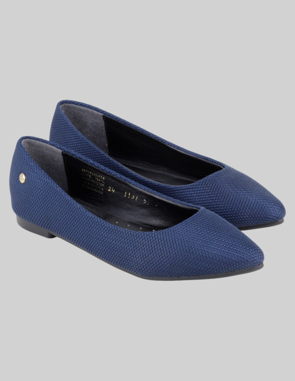 Flats puntales Exterior Textil Color Azul Para Mujer De Mora mora