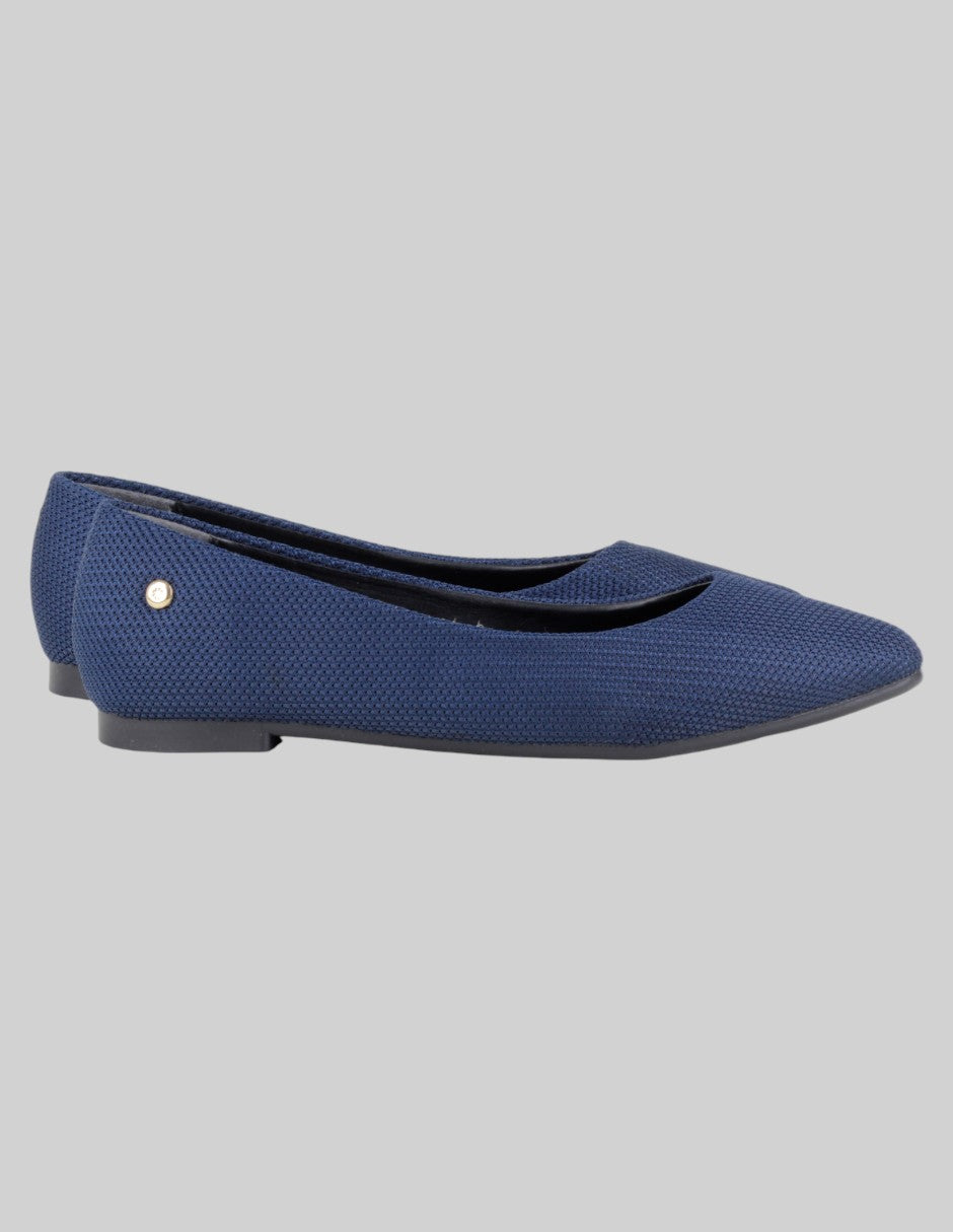 Flats puntales  en Textil – Azul talla 25