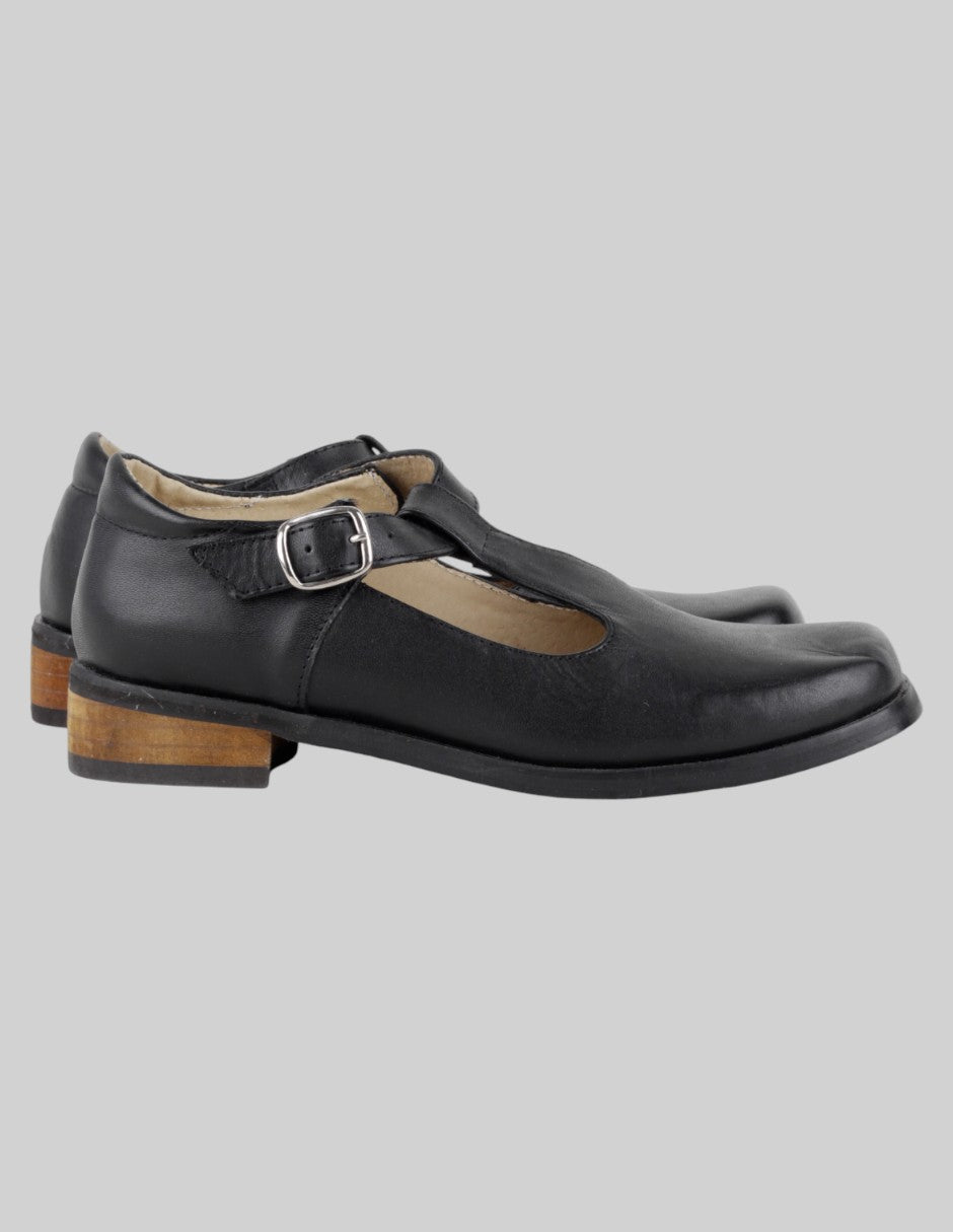 Mary jane  en Piel – Negro talla 24
