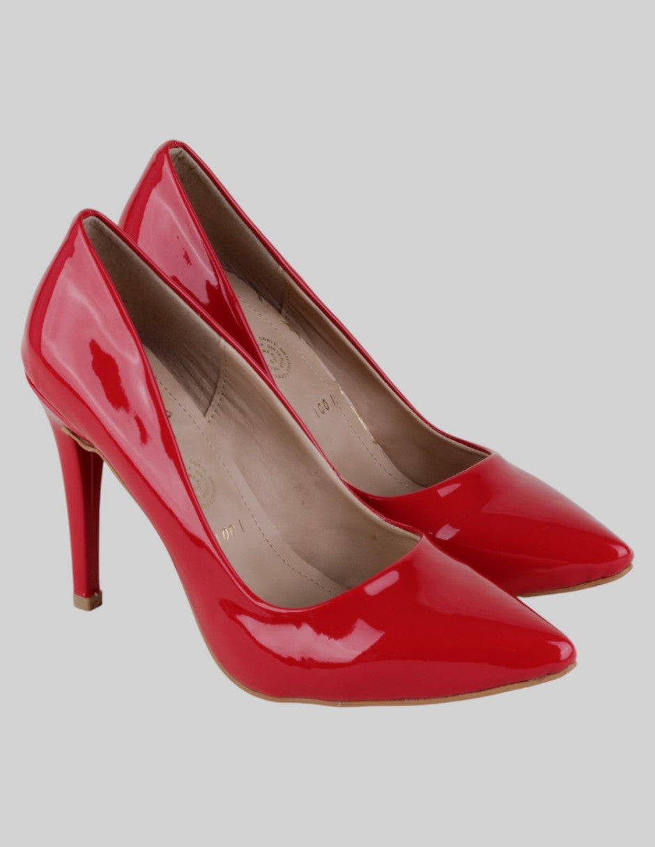 Zapatillas Exterior Charol Color Rojo Para Mujer De Andy