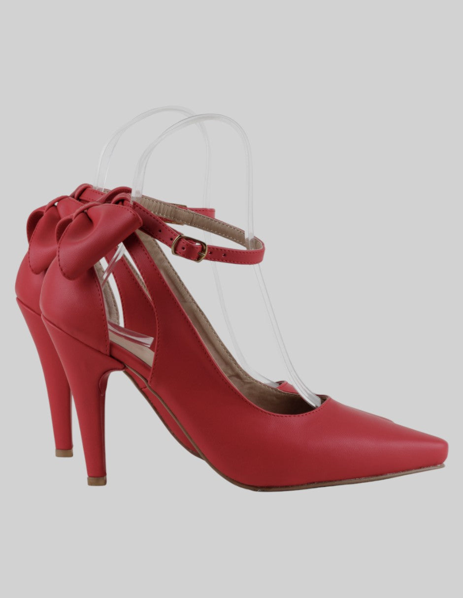 Zapatillas  en Piel vegana – Rojo talla 26