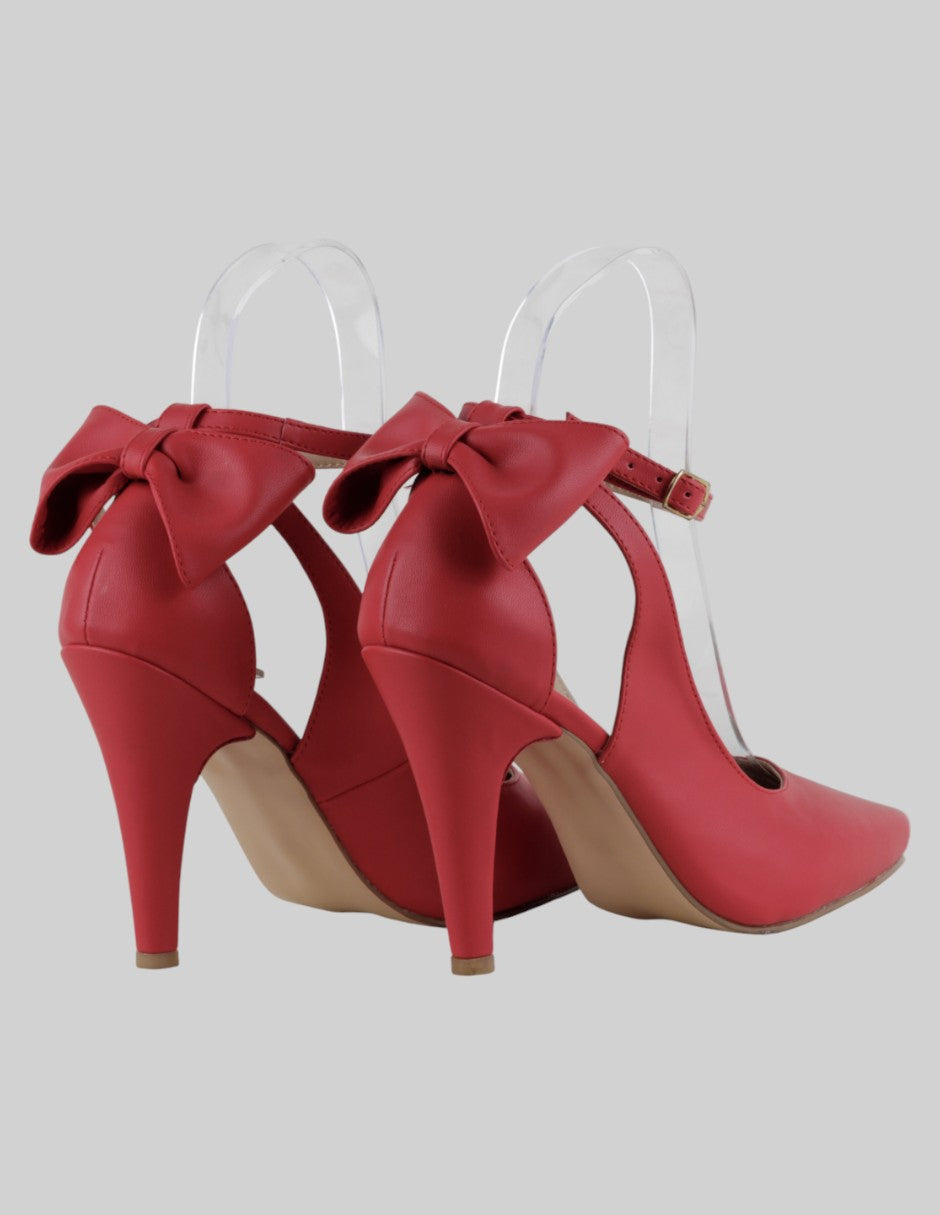 Zapatillas  en Piel vegana – Rojo talla 26