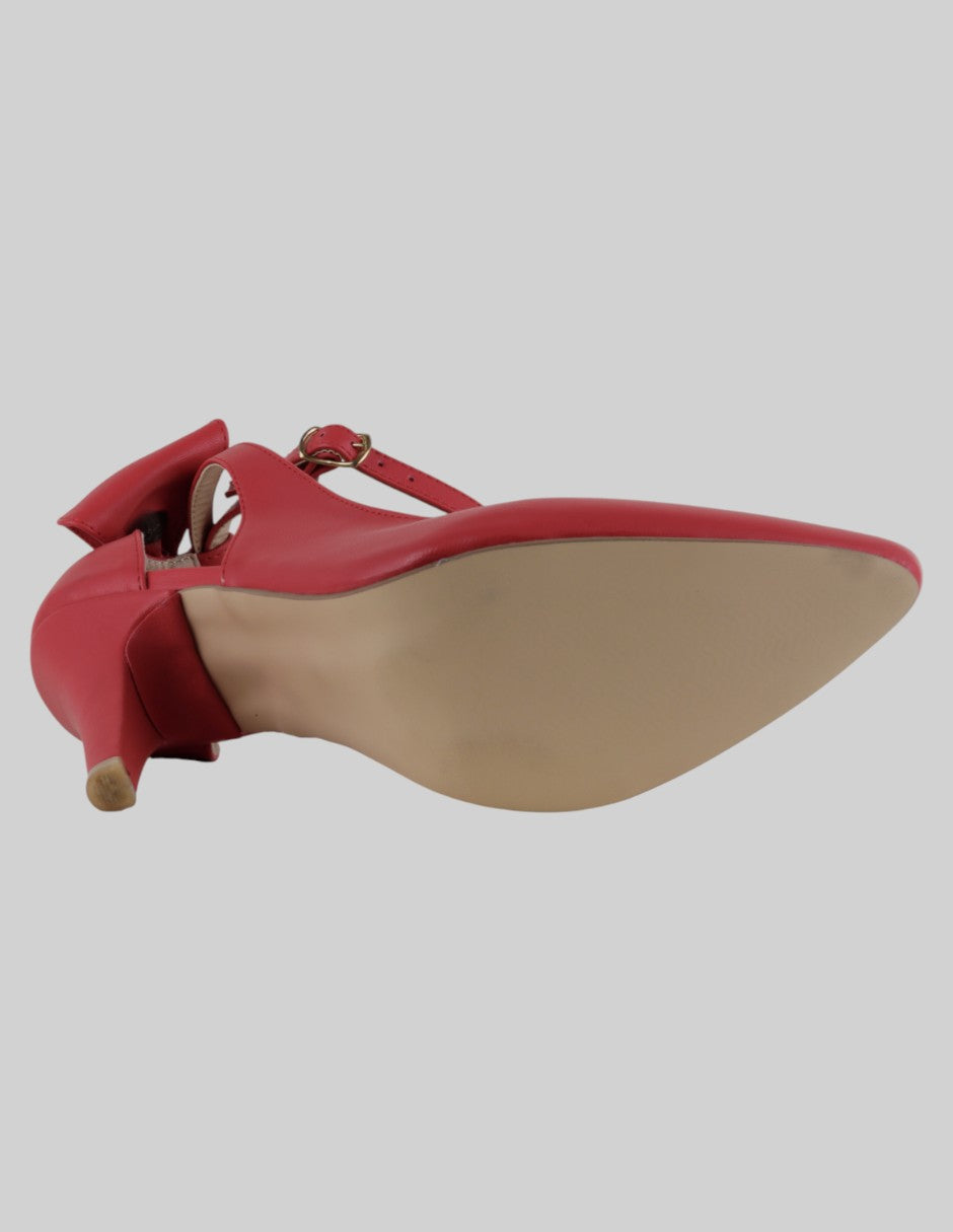 Zapatillas  en Piel vegana – Rojo talla 26