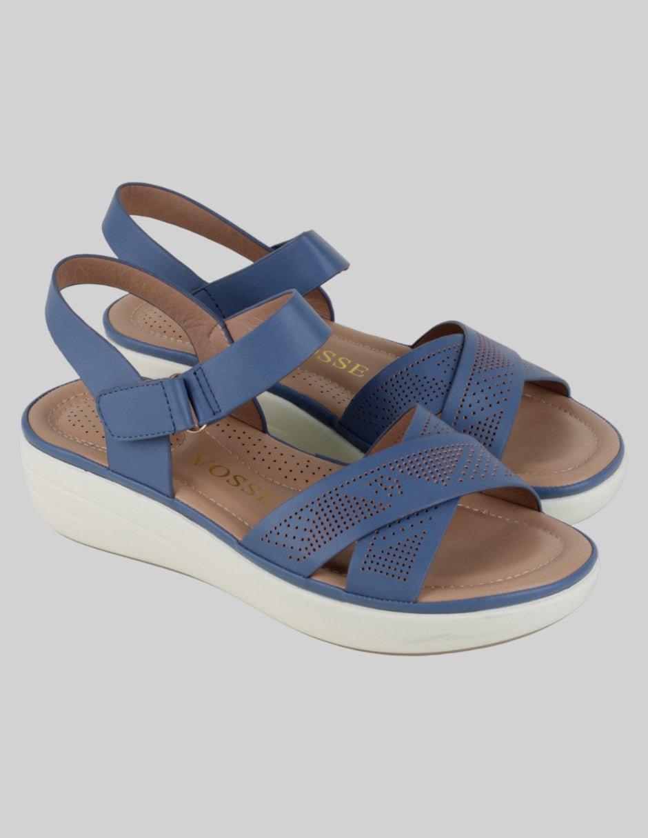 Sandalias con plataforma Exterior Sintético Color Azul Para Mujer De vosse