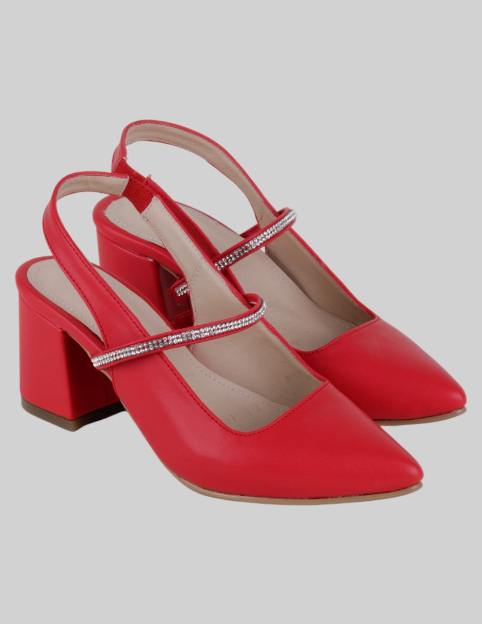 Zapatillas Exterior Piel vegana Color Rojo Para Mujer De RBCOLLECTION