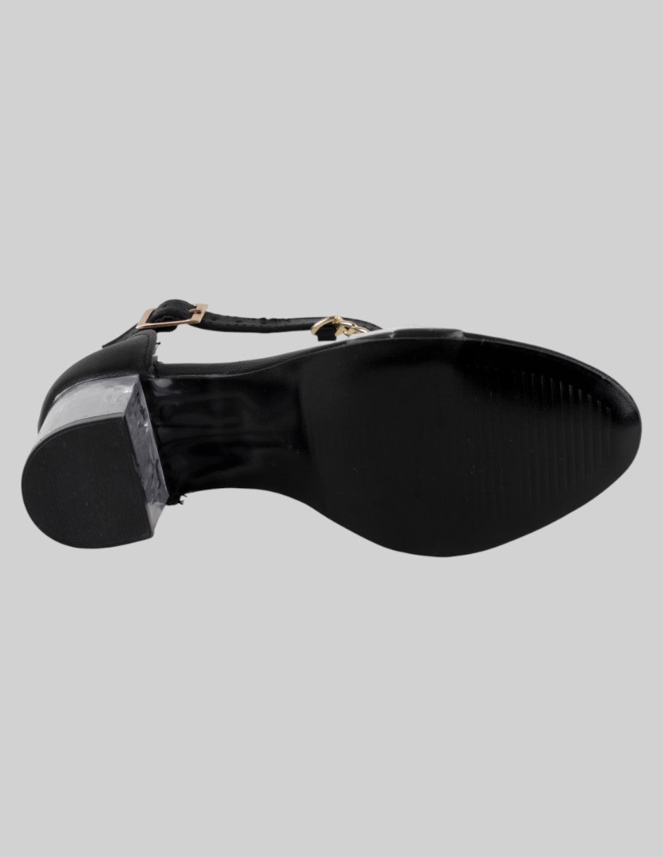Sandalia con tacón  en Sintético – Negro talla 24