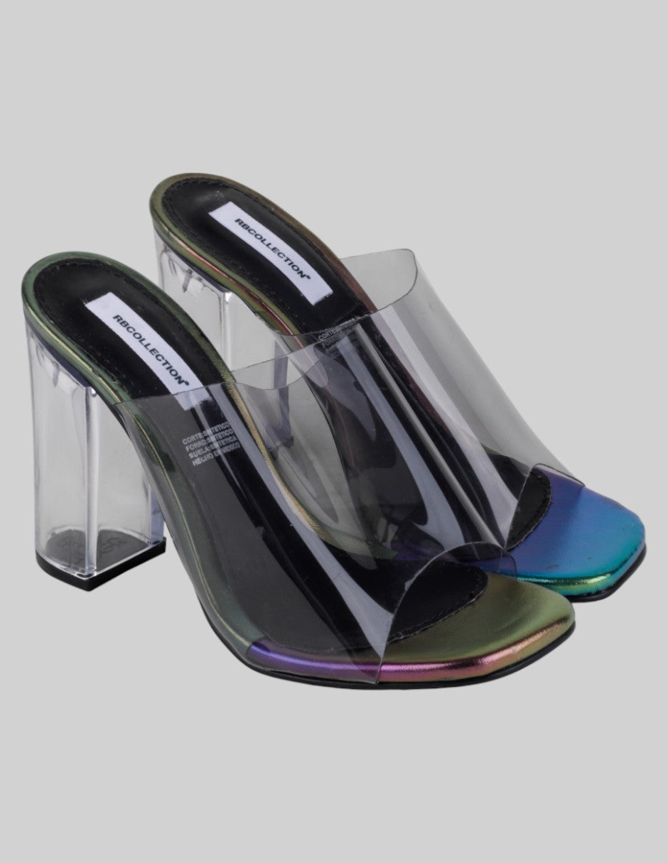 Sandalia con tacón Exterior Sintético Color Multicolor Para Mujer De rbcollection