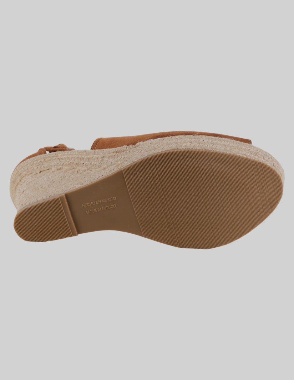 Sandalias con plataforma  en Gamuza – Café talla 25
