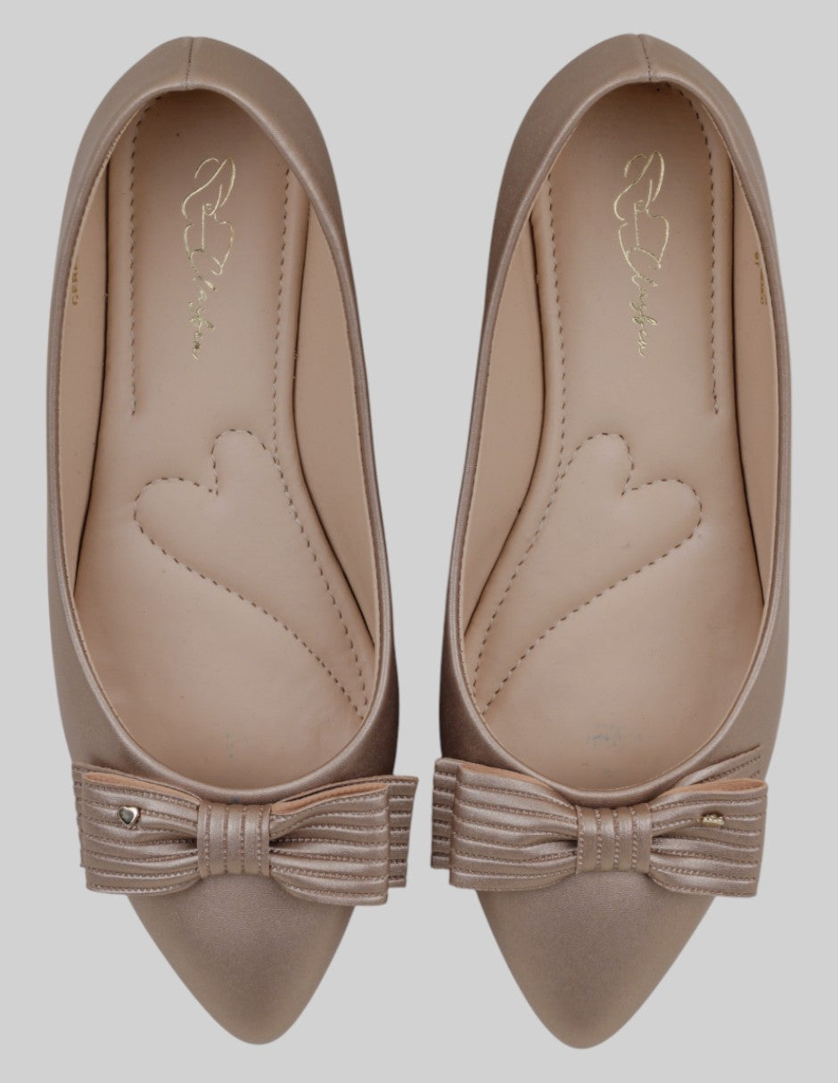 Flats puntales  en Sintético – Dorado talla 26.5