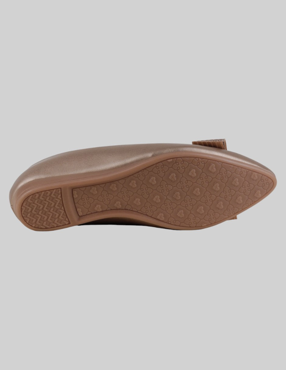 Flats puntales  en Sintético – Dorado talla 26.5