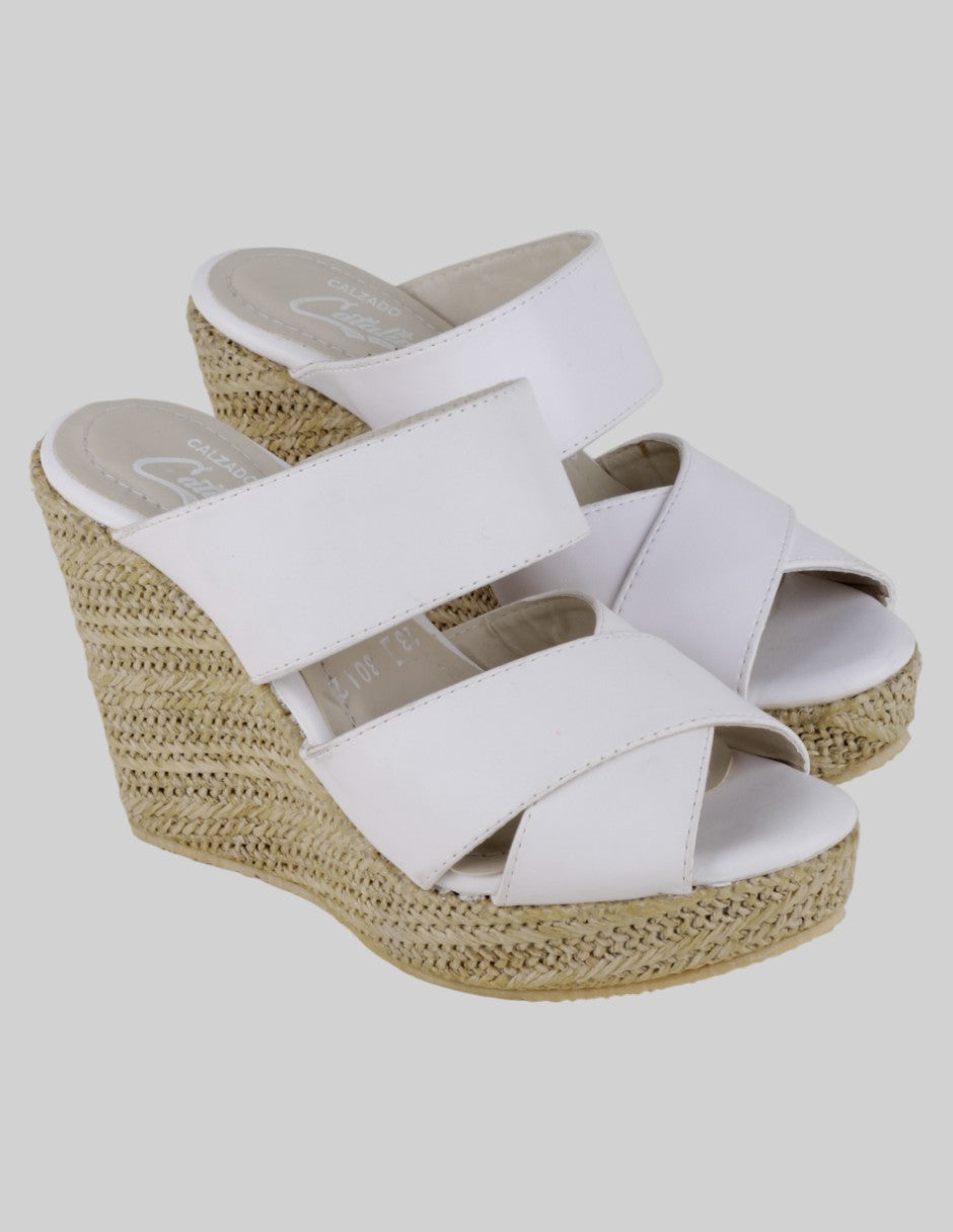 Sandalias con plataforma Exterior Sintético Color Blanco Para Mujer De catalina