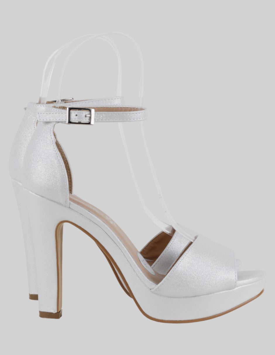 Sandalia con tacón  en Sintético – Blanco talla 24