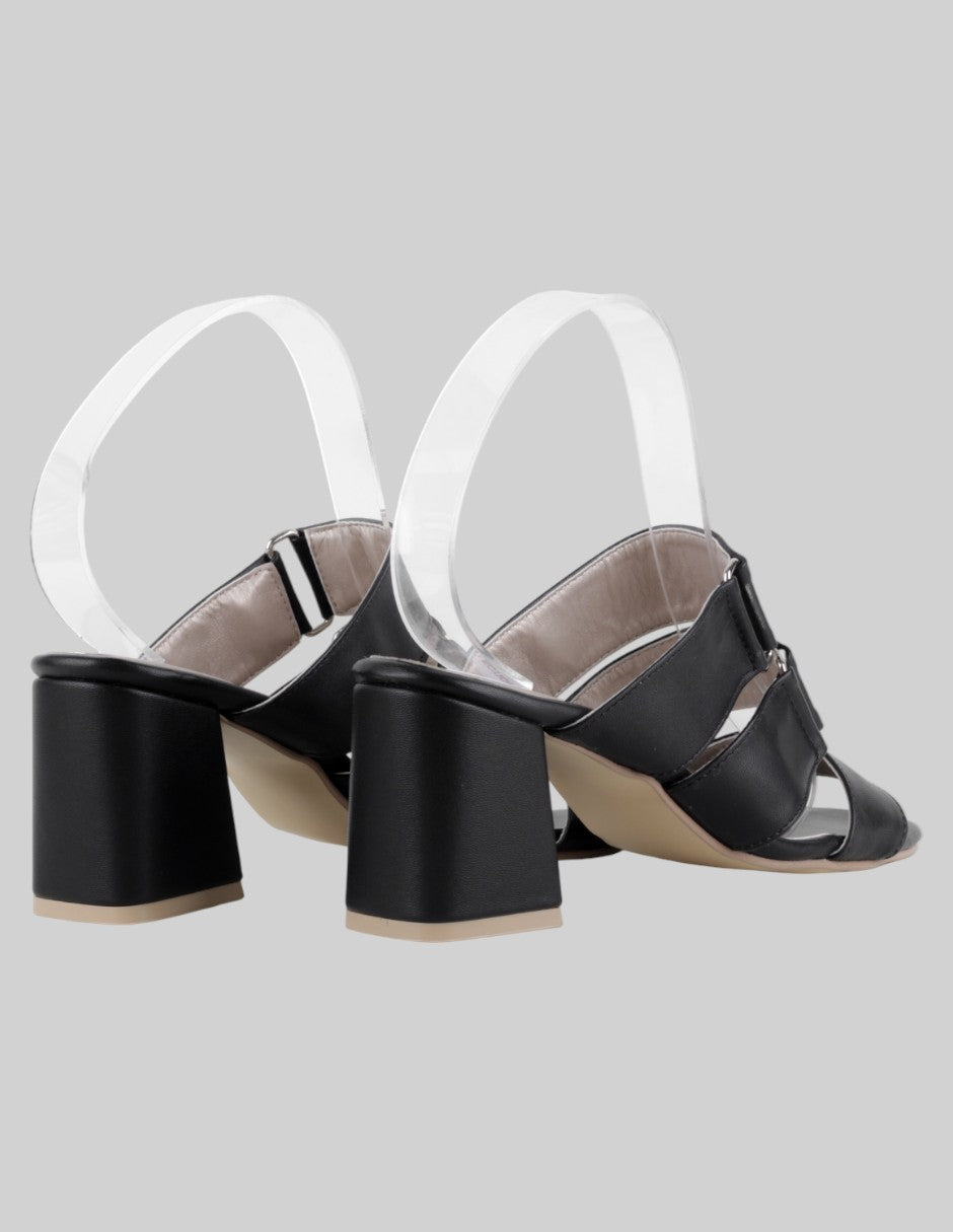 Sandalia con tacón  en Sintético – Negro talla 26