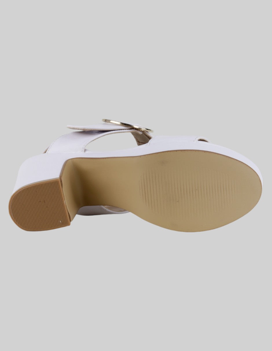 Sandalia con tacón  en Sintético – Blanco talla 24