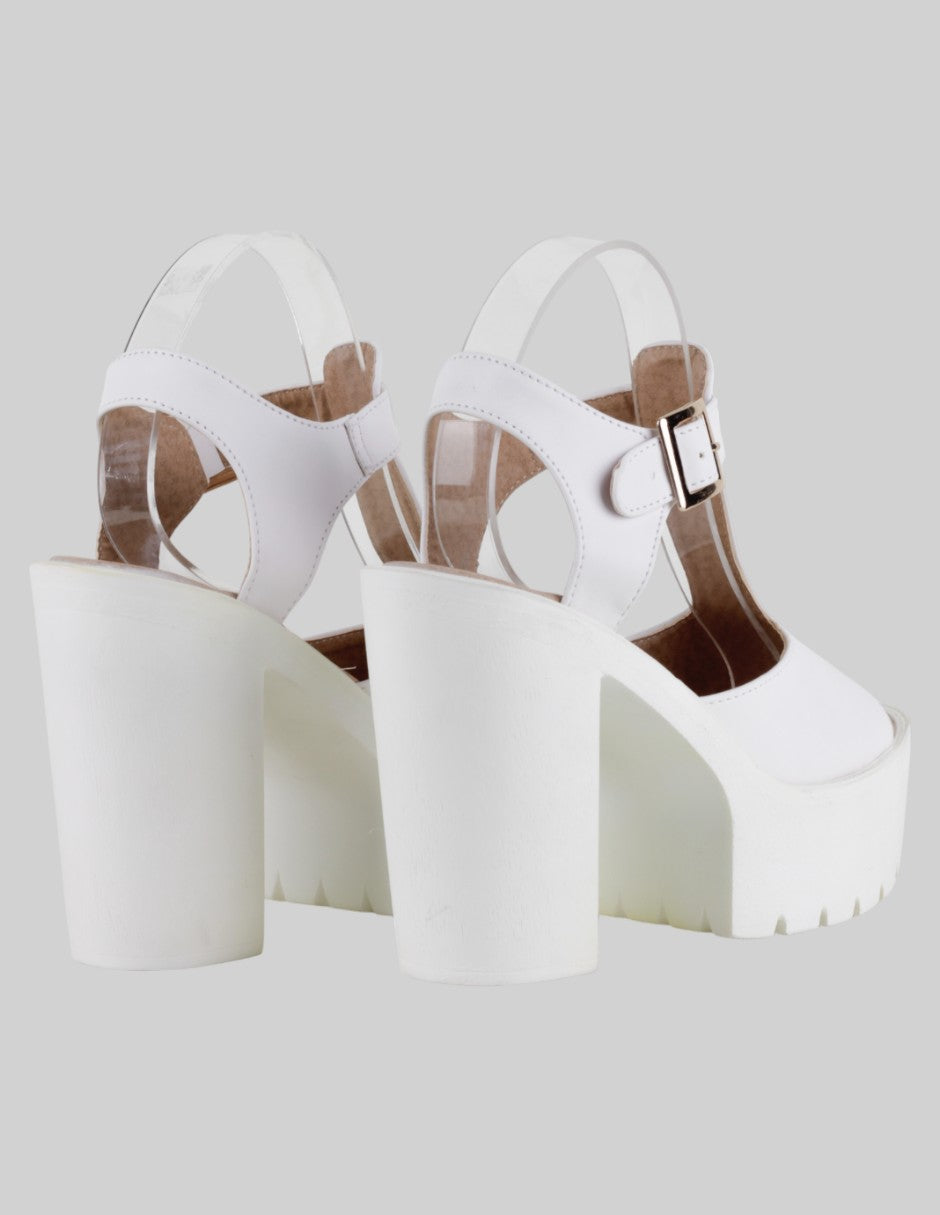 Sandalia con tacón  en Sintético – Blanco talla 26