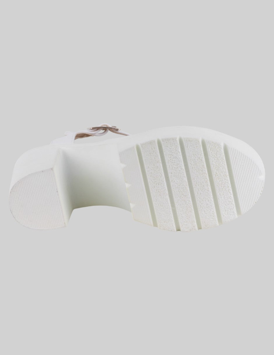 Sandalia con tacón  en Sintético – Blanco talla 26