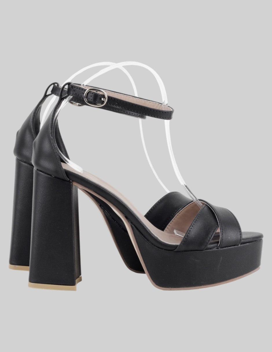 Sandalia con tacón  en Sintético – Negro talla 26