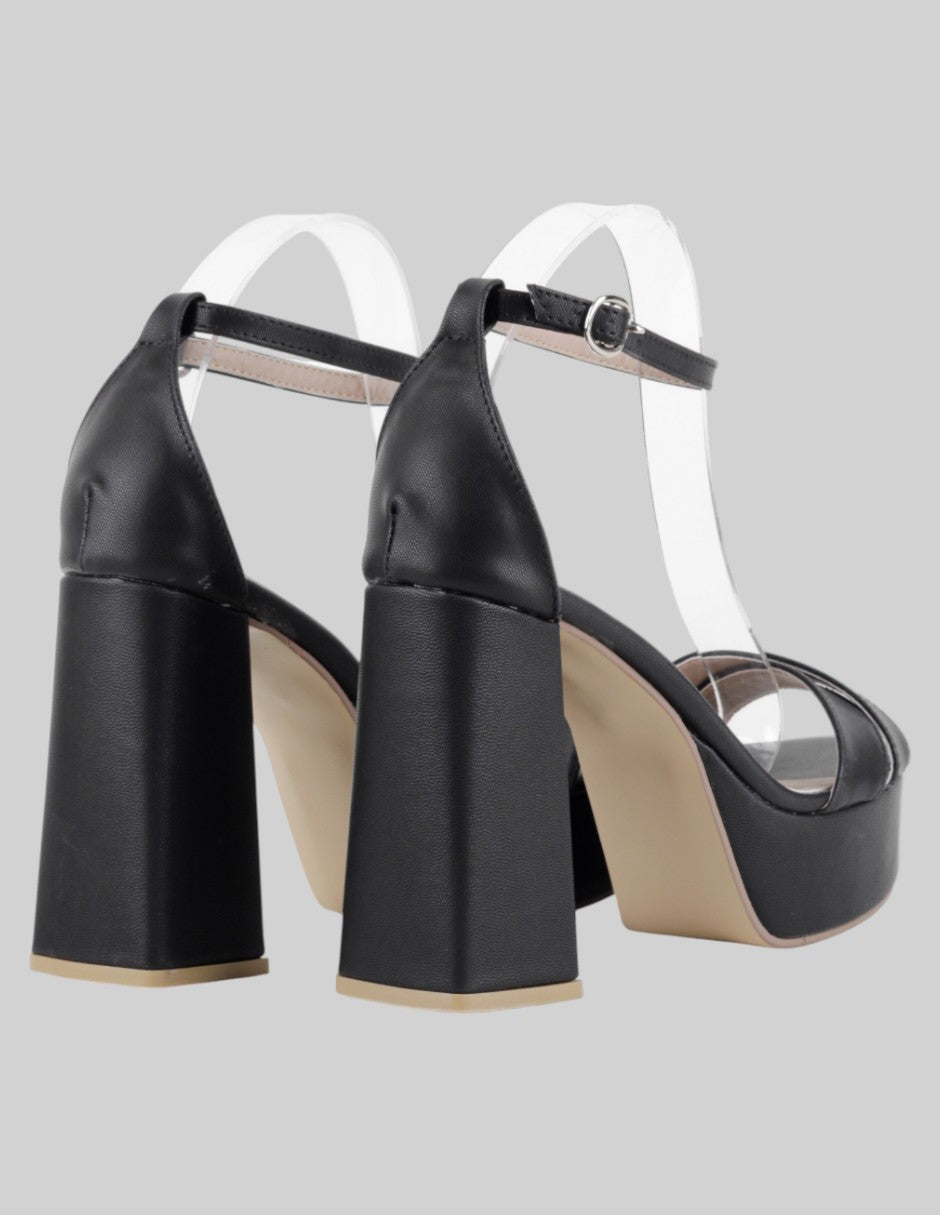 Sandalia con tacón  en Sintético – Negro talla 26