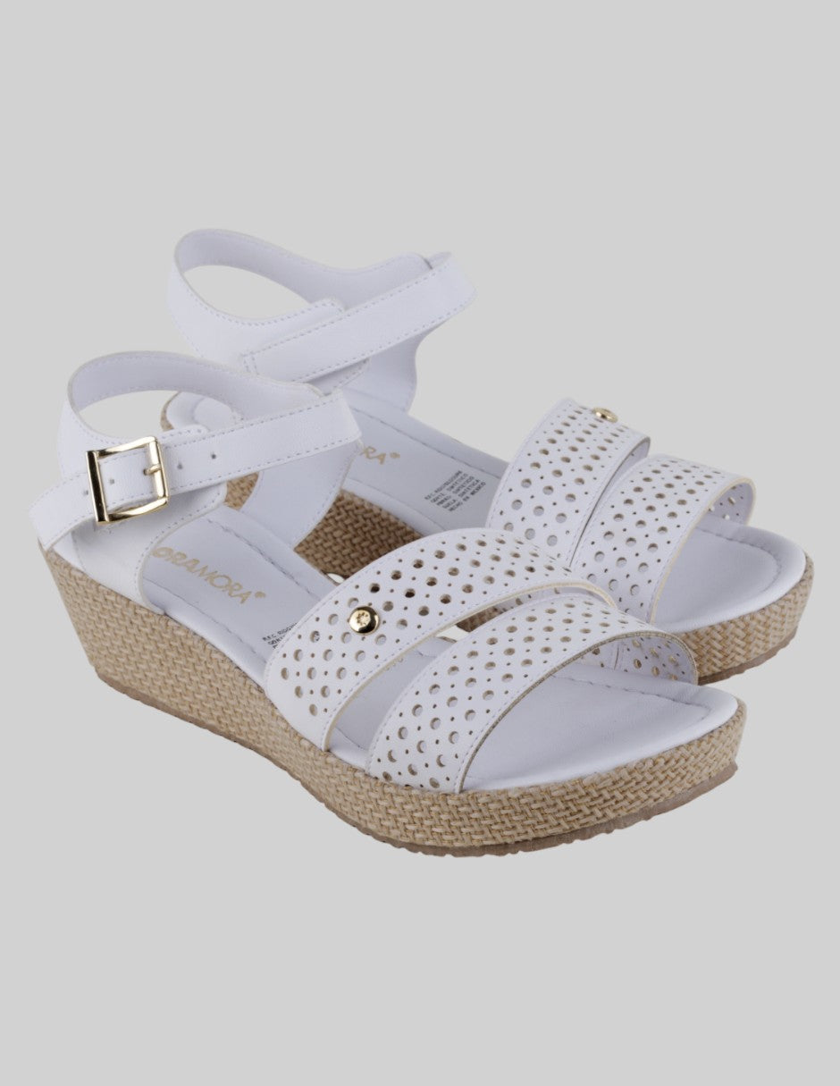 Sandalias con plataforma Exterior Sintético Color Blanco Para Mujer De mora mora
