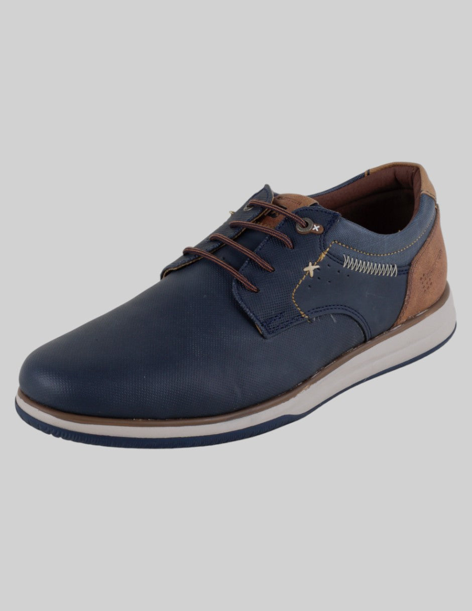 Zapatos de confort Exterior Piel vegana Color Azul Para Hombre De Custom