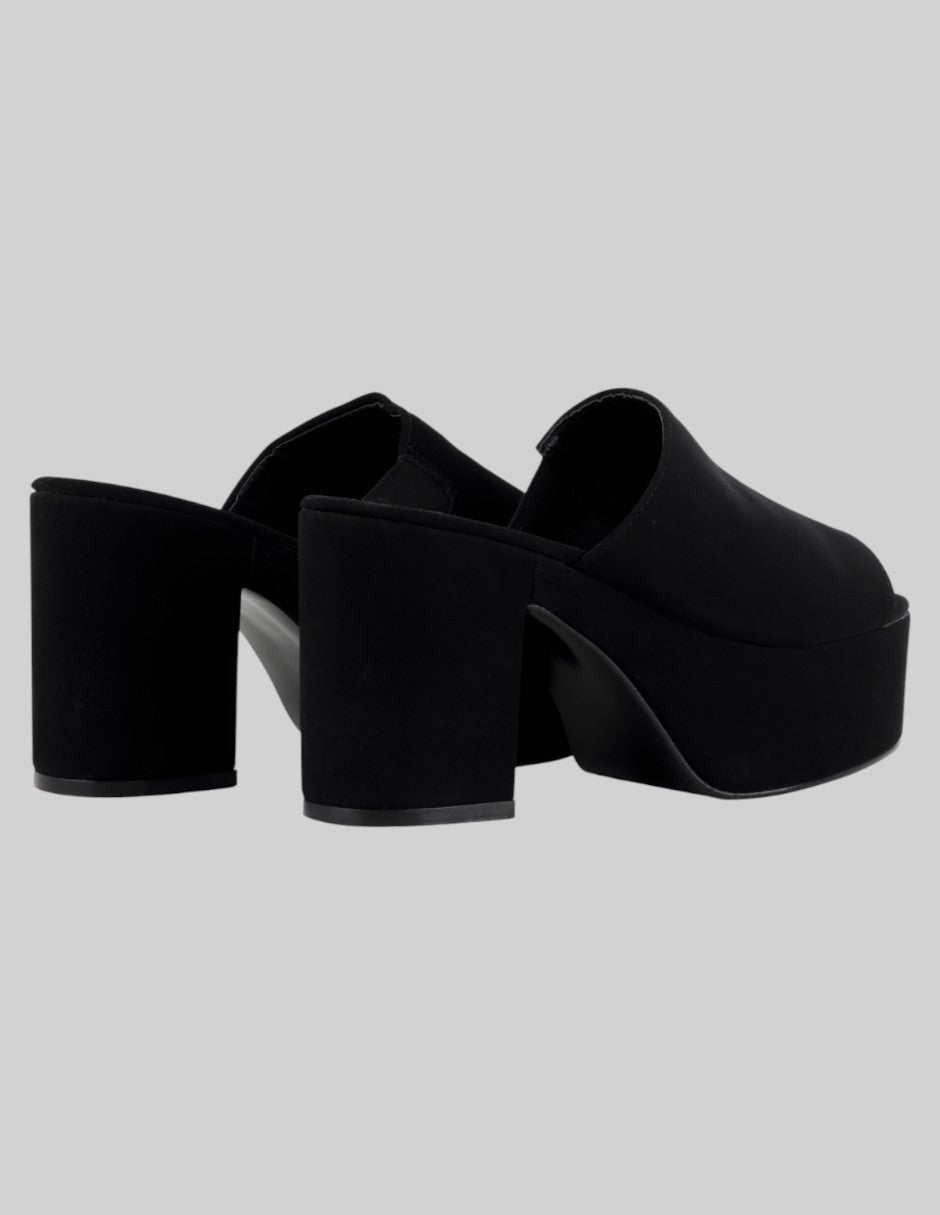 Sandalia con tacón  en Textil – Negro talla 25