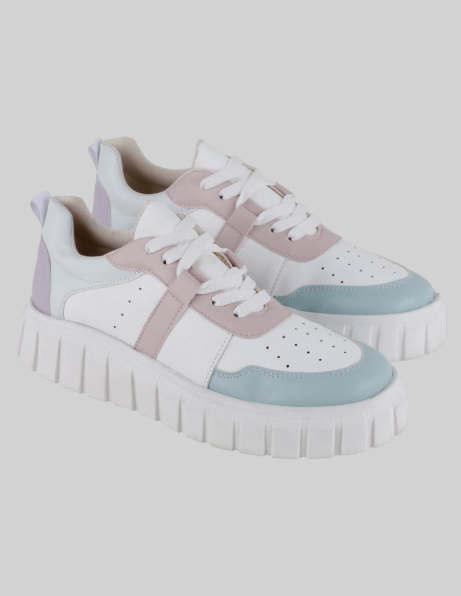 Tenis con cordones Exterior Sintético Color Blanco Para Mujer De 50 FIFty