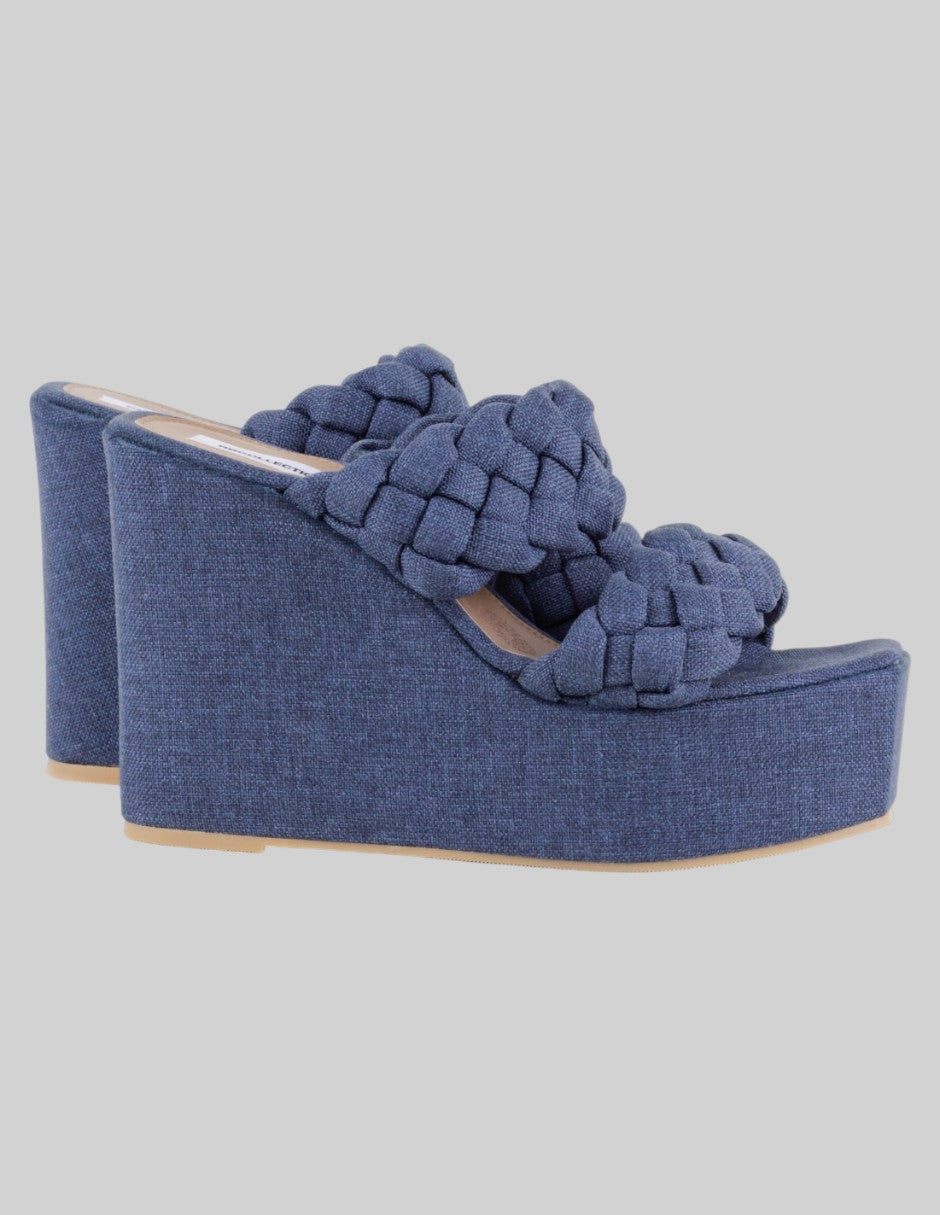 Sandalias con plataforma  en Textil – Azul talla 25