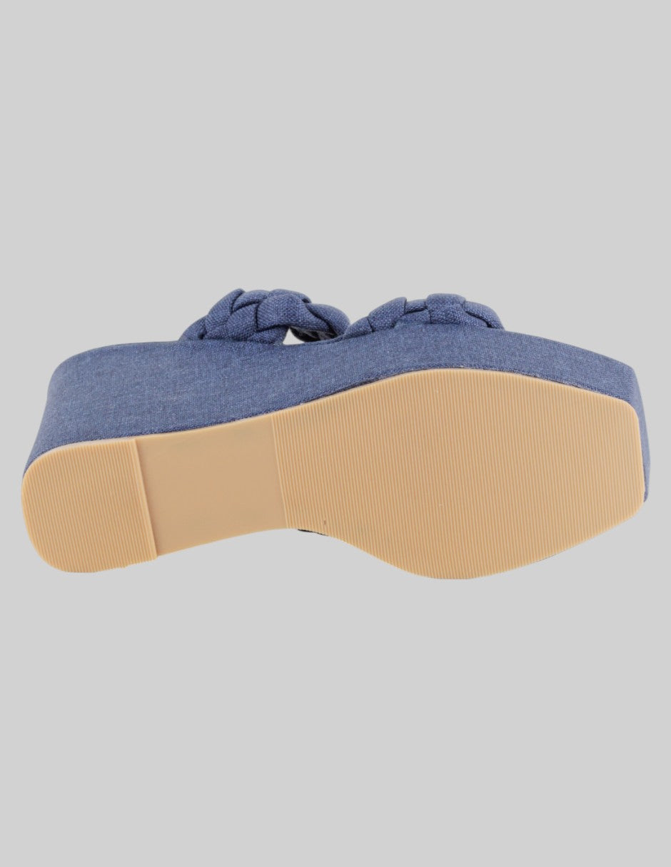 Sandalias con plataforma  en Textil – Azul talla 25