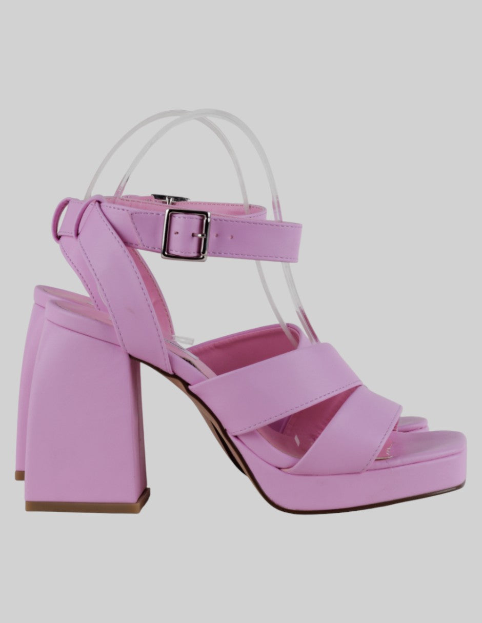 Sandalia con tacón  en Sintético – Rosa talla 24