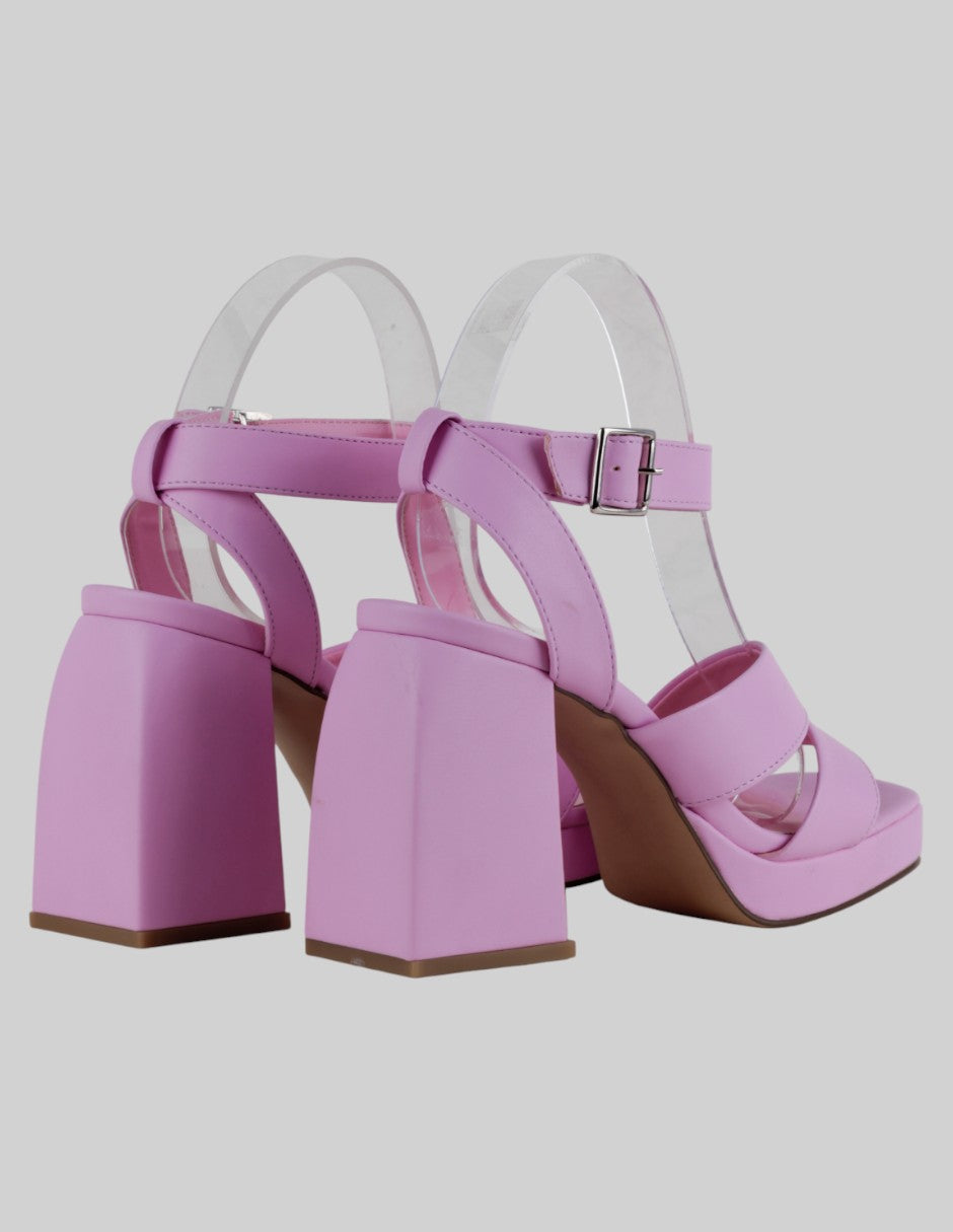 Sandalia con tacón  en Sintético – Rosa talla 24