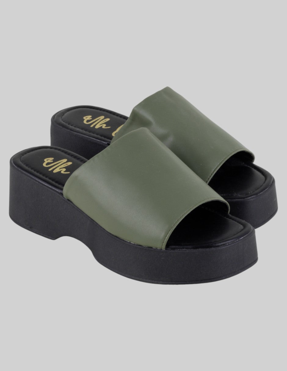 Sandalias con plataforma Exterior Sintético Color Verde Para Mujer De Uh lulu