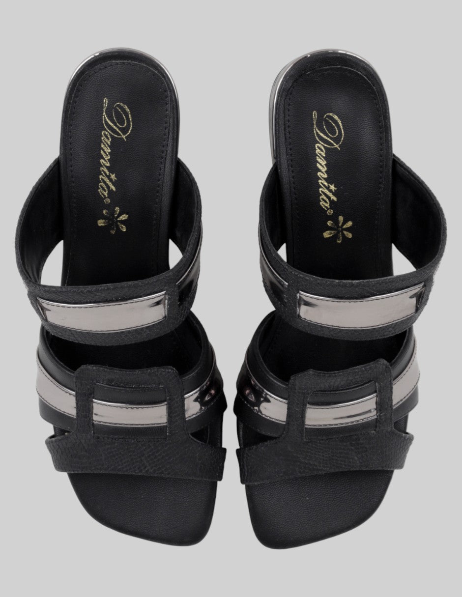 Sandalia con tacón  en Sintético – Negro talla 24